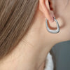 Wholesale Titanium Steel Geometric Rectangular Electroplated Women's Earrings