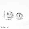 Wholesale Titanium Steel Geometric Retro Football Style Electroplated Earrings For Women