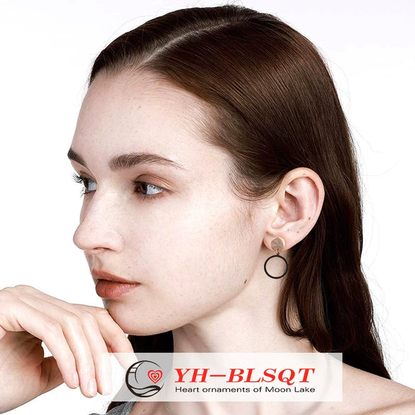 Wholesale Titanium Steel Geometric Retro Fun Triangle Women's Earrings With Electroplating
