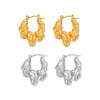 Wholesale 316L Stainless Steel Geometric Retro Style Cross Knot Design Earrings With Ushaped Ear Buckle And Electroplating