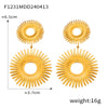 Wholesale 316L Stainless Steel Geometric Retro Temperament Earrings Gold Plated