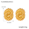 Wholesale 316L Stainless Steel Geometric Retro Temperament Earrings Gold Plated