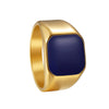 Wholesale Titanium Steel Geometric Ring With Electroplating Simple Style Unisex