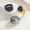 Wholesale Titanium Steel Geometric Ring With Electroplating Simple Style Unisex