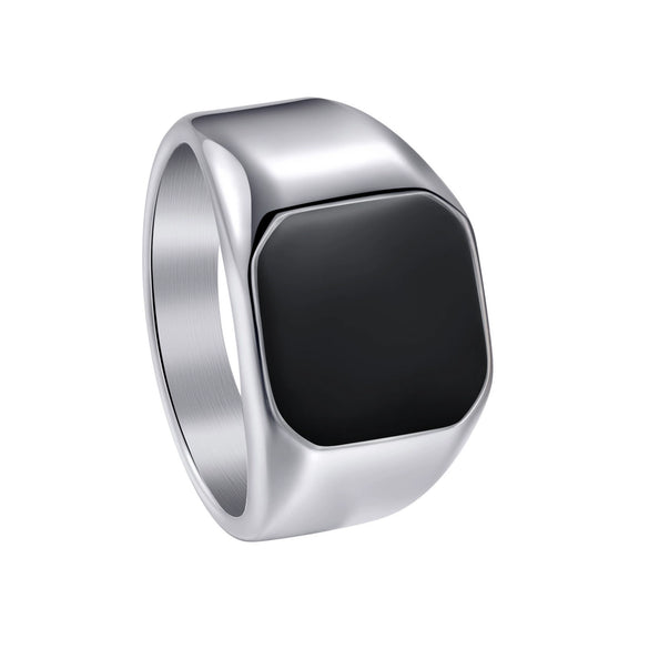 Wholesale Titanium Steel Geometric Ring With Electroplating Simple Style Unisex