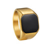 Wholesale Titanium Steel Geometric Ring With Electroplating Simple Style Unisex