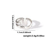Wholesale Titanium Steel Geometric Ring With Heart Shape Flower Leaves Letters Numbers And Text Patterns And Electroplating Treatment