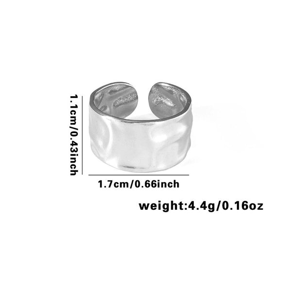 Wholesale Titanium Steel Geometric Ring With Heart Shape Flower Leaves Letters Numbers And Text Patterns And Electroplating Treatment