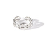 Wholesale Titanium Steel Geometric Ring With Heart Shape Flower Leaves Letters Numbers And Text Patterns And Electroplating Treatment