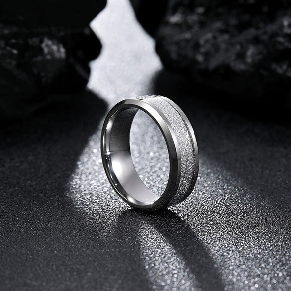 Wholesale Titanium Steel Geometric Ring With Polishing Treatment For Men And Women