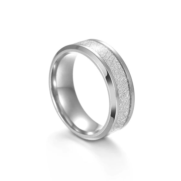 Wholesale Titanium Steel Geometric Ring With Polishing Treatment For Men And Women