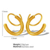 Wholesale 316L Stainless Steel Geometric Rotating Earrings Electroplated Unisex Minimalist Fashion Ear Jewelry