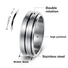 Wholesale Titanium Steel Geometric Rotating Ring Jewelry Stressrelief Hand Accessory Electroplated Unisex