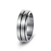 Wholesale Titanium Steel Geometric Rotating Ring Jewelry Stressrelief Hand Accessory Electroplated Unisex