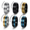 Wholesale Titanium Steel Geometric Rotating Ring Jewelry Stressrelief Hand Accessory Electroplated Unisex