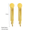Wholesale Titanium Steel Geometric Round Blade Tassel Irregular Women's Ear Studs With Electroplating
