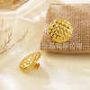 Wholesale Titanium Steel Geometric Round Plaid Fashion Earrings Polish Processing