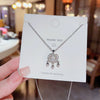 Wholesale Titanium Steel Geometric Ruyi Safe Lock Pendant Necklace For Women With Electroplating And Cross Chain