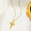 Wholesale Titanium Steel Geometric Saturn Key Necklace With Diamond For Women Light Luxury Style