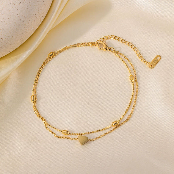 Wholesale Titanium Steel Geometric Shape Women's Anklet Simple Highend Fashion