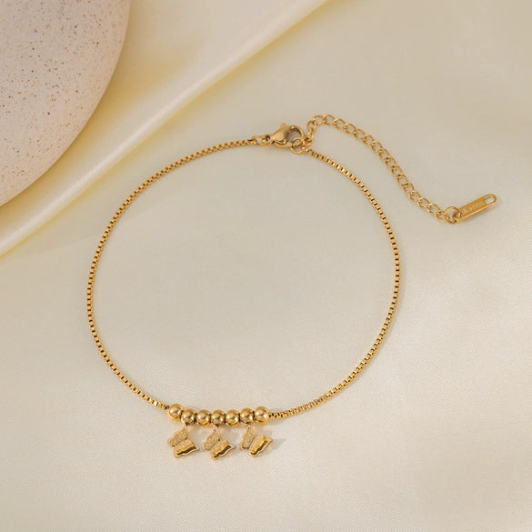 Wholesale Titanium Steel Geometric Shape Women's Anklet Simple Highend Fashion