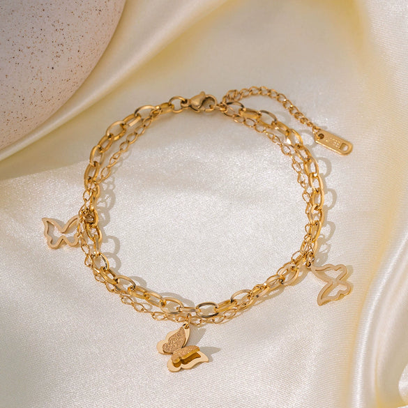 Wholesale Titanium Steel Geometric Shape Women's Anklet Simple Highend Fashion