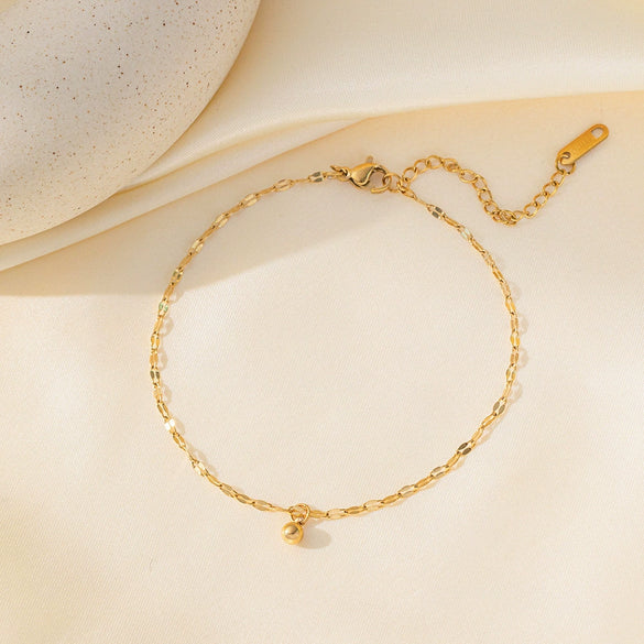 Wholesale Titanium Steel Geometric Shape Women's Anklet Simple Highend Fashion