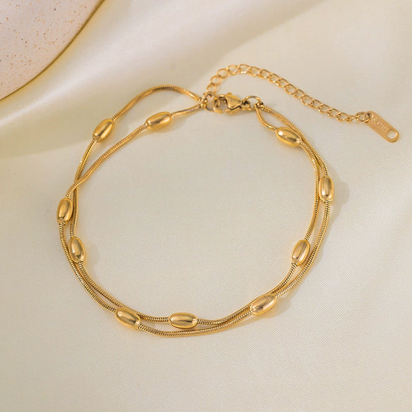 Wholesale Titanium Steel Geometric Shape Women's Anklet Simple Highend Fashion