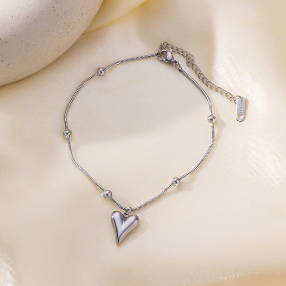 Wholesale Titanium Steel Geometric Shape Women's Anklet Simple Highend Fashion