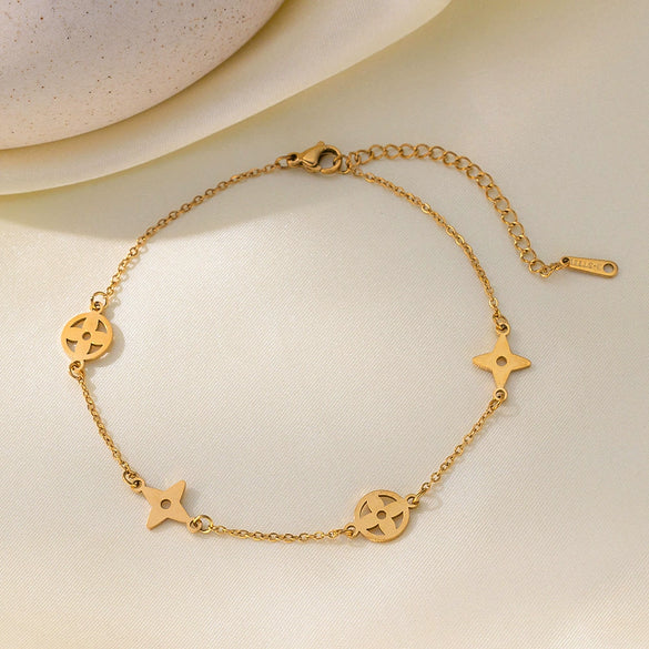 Wholesale Titanium Steel Geometric Shape Women's Anklet Simple Highend Fashion