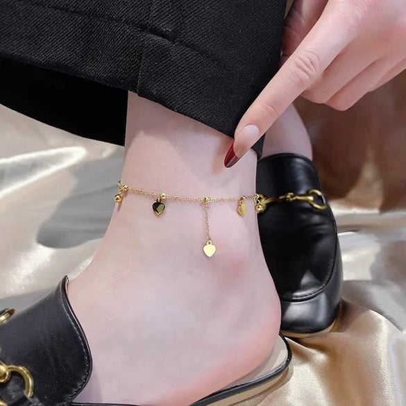 Wholesale Titanium Steel Geometric Shape Women's Anklet Simple Highend Fashion