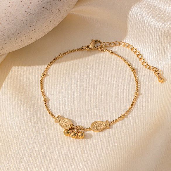 Wholesale Titanium Steel Geometric Shape Women's Anklet Simple Highend Fashion