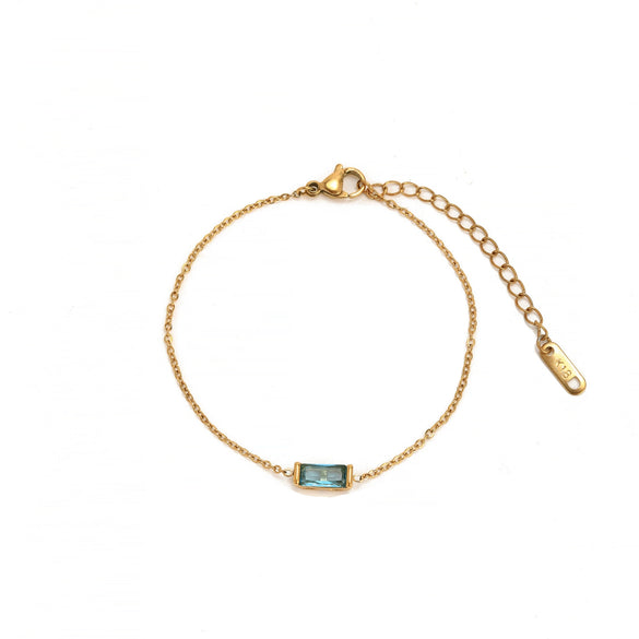 Wholesale Titanium Steel Geometric Simple Bracelet With Pearl Sailor Buckle Electroplated