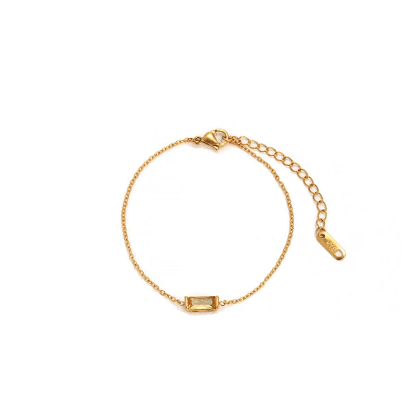 Wholesale Titanium Steel Geometric Simple Bracelet With Pearl Sailor Buckle Electroplated