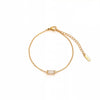 Wholesale Titanium Steel Geometric Simple Bracelet With Pearl Sailor Buckle Electroplated
