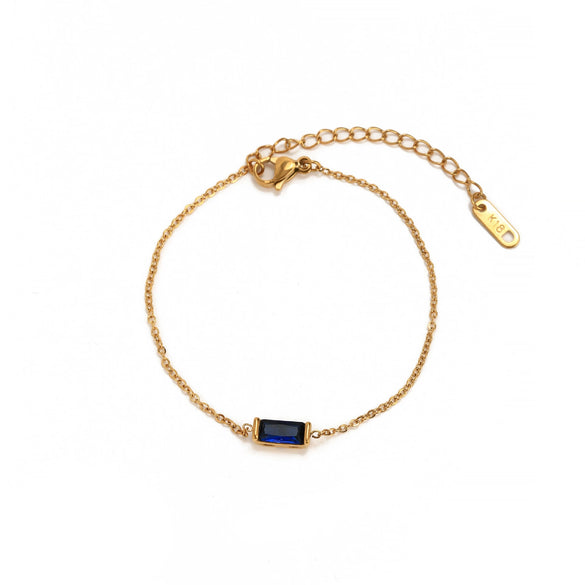 Wholesale Titanium Steel Geometric Simple Bracelet With Pearl Sailor Buckle Electroplated