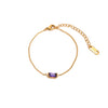 Wholesale Titanium Steel Geometric Simple Bracelet With Pearl Sailor Buckle Electroplated