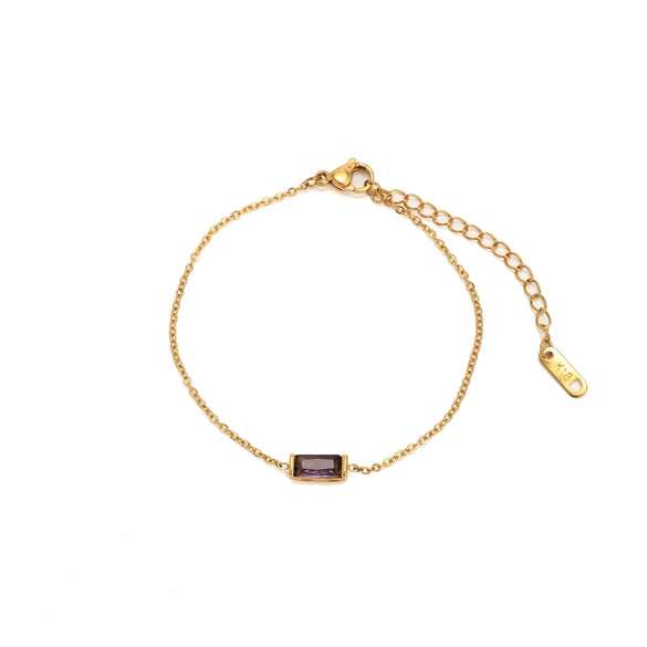 Wholesale Titanium Steel Geometric Simple Bracelet With Pearl Sailor Buckle Electroplated