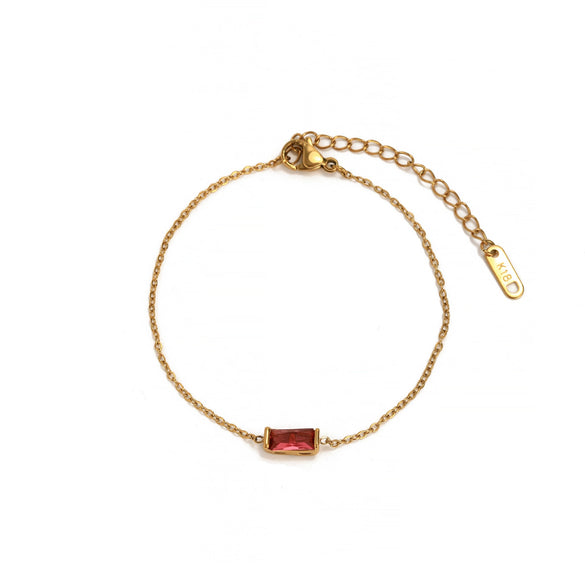 Wholesale Titanium Steel Geometric Simple Bracelet With Pearl Sailor Buckle Electroplated