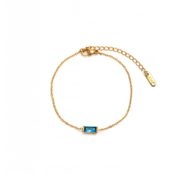 Wholesale Titanium Steel Geometric Simple Bracelet With Pearl Sailor Buckle Electroplated