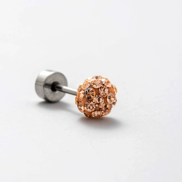 Wholesale Titanium Steel Geometric Simple Style Electroplated Ear Nail For Women