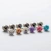 Wholesale Titanium Steel Geometric Simple Style Electroplated Ear Nail For Women