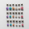Wholesale Titanium Steel Geometric Simple Style Electroplated Ear Nail For Women
