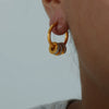 Wholesale Titanium Steel Geometric Small Circle Earrings For Women Gold Plated
