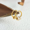 Wholesale Titanium Steel Geometric Small Circle Earrings For Women Gold Plated