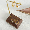 Wholesale Titanium Steel Geometric Small Circle Earrings For Women Gold Plated