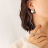 Wholesale Titanium Steel Geometric Smooth Cshaped Electroplated Earrings For Women