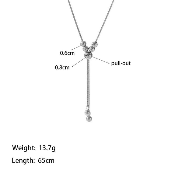Wholesale Titanium Steel Geometric Snake Bone Chain Adjustable Necklace For Women With Electroplating Design