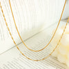 Wholesale Titanium Steel Geometric Snake Bone Chain Doublelayer Women's Clavicle Necklace With Electroplating