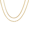 Wholesale Titanium Steel Geometric Snake Bone Chain Doublelayer Women's Clavicle Necklace With Electroplating